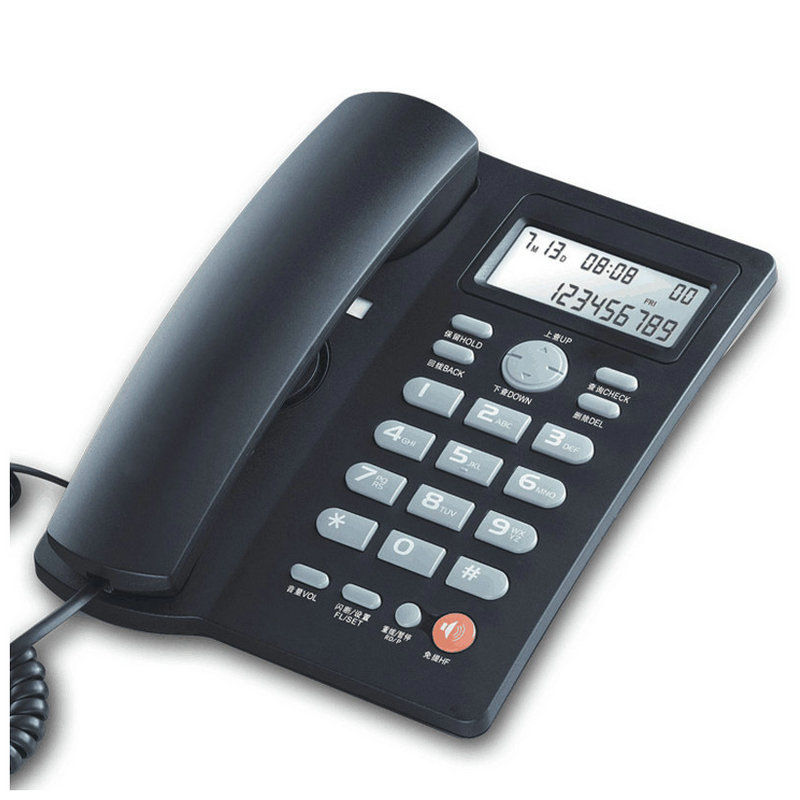 Business office fixed phone battery free caller ID phone